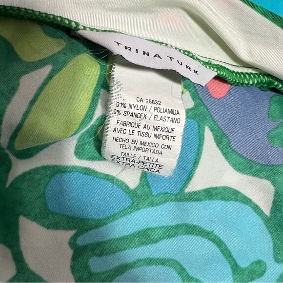 Trina Turk Womens Medium Bali Hai One Shoulder Dress Short Swim Coverup XS - Picture 5 of 5